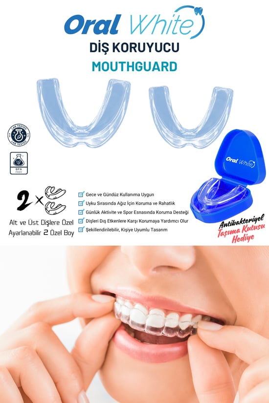 Oral White Diş Gıcırdatma Koruma Aparatı 2 Parça