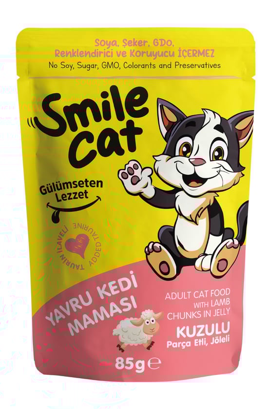 Smile 85 Gr Pouch Kedi Maması Yavru Kuzulu  Sml-010