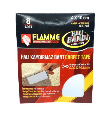 Flamme-2116 ( 8pcs ) Halı Kaydırmaz ( Bant ) ( 4x10cm ) ( Bandı )