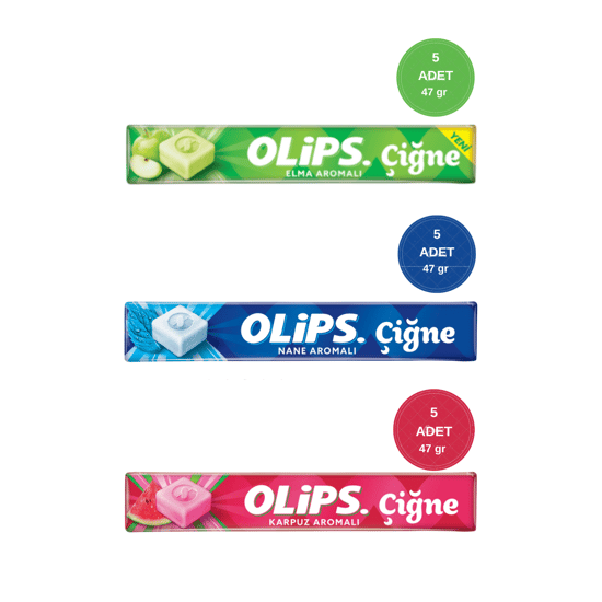 Olips Çiğne Ferahlatıcı Çiğnenebilir Şeker Çeşitleri 47gr
