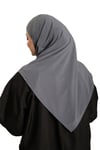Hürrem Bone Antrasit Pratik Hazır Geçmeli Tesettür Eşarp Sandy Kumaş Kendinden Boneli 1290_25