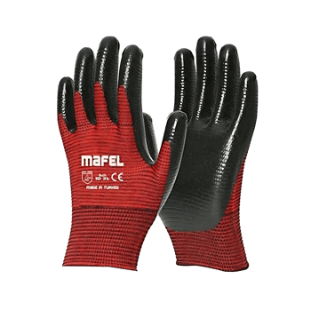 Mafel Mf-001 ( Zebra ) ( Kırmızı Siyah ) İşçi Eldiven ( 10xl ) ( Poşetli Ambalaj )