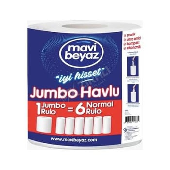 Mavi Beyaz Çeksil İçten Çekme Havlu