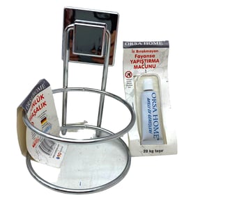 Orsa-615 Yapışkanlı Krom Fönlük Maşalık ( Fayansa Yapıştırma Macunlu )