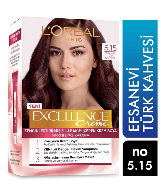 Barkod-loreal Excellence Set Saç Boyası Efsanevi Türk Kahvesi No: 5.15