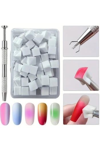 Ocean 200'lü Kalemli Ombre ve Nail Art Sünger Seti Kalemli Asu-301s