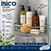 K13-098 ( Lamalı ) ( Tek Katlı & Üçgen ) ( Krom ) ( Metal ) Banyo Köşelik & Duşkabin Raf