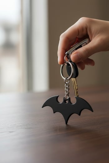 Batman Yarasa Figürlü Anahtarlık