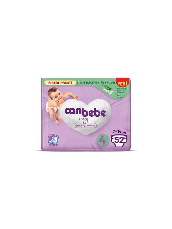 Canbebe Bebek Bezi 52'li Paket Maxi 4 (7-14kg)