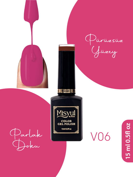 Misyul Uv Led Kalıcı Oje Nail Art 15 Ml Vitray Serisi V06
