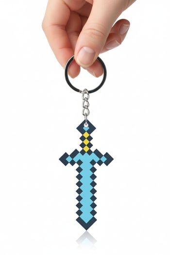Minecraft Kılıç Figürlü Anahtarlık