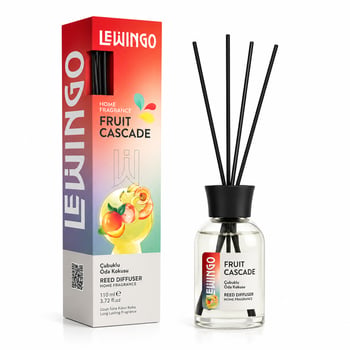 Lewingo ( 110ml ) ( Fruit Cascade ) Bambu Ortam Kokusu ( Cam Şişe )