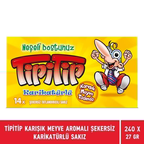 Tipitip Karışık Meyve Aromalı Sakız 27 Gr - 240 Adet