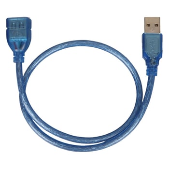 Şeffaf Mavi 50 Cm Usb 2.0 Uzatma Kablosu