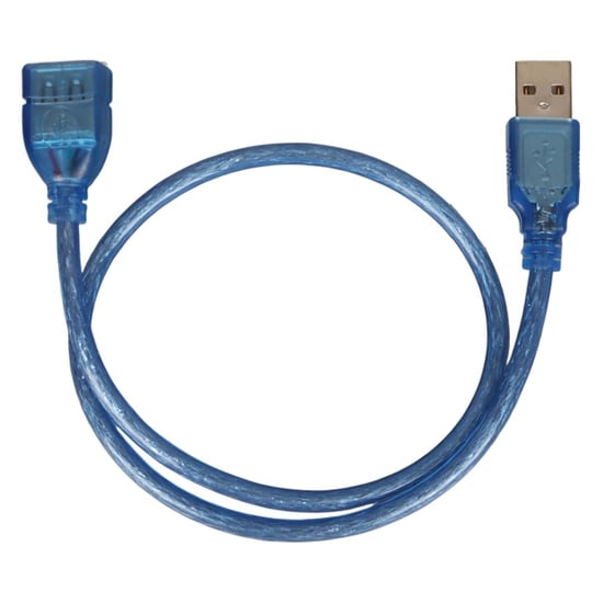 Şeffaf Mavi 50 Cm Usb 2.0 Uzatma Kablosu