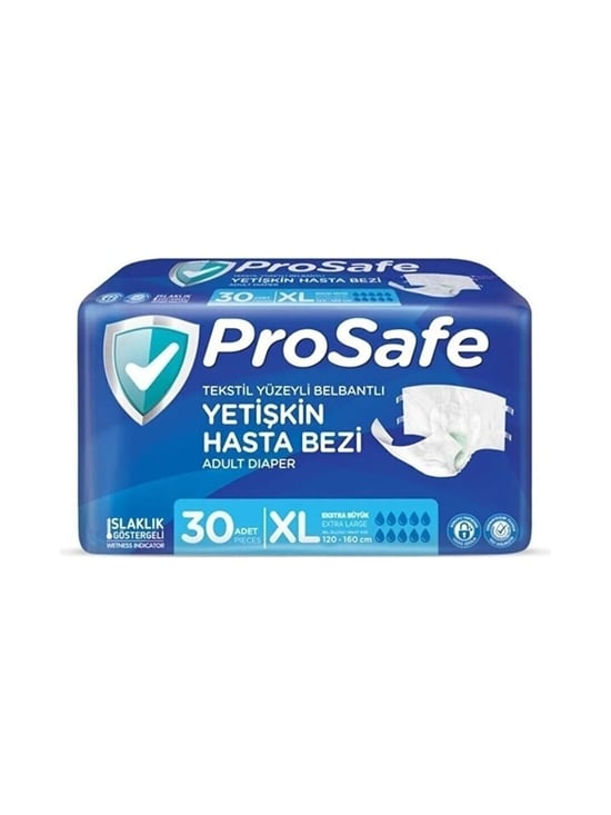 Prosafe Tekstil Yüzeyli Bel Bantlı Yetişkin Hasta Bezi Xlarge 30'Lu