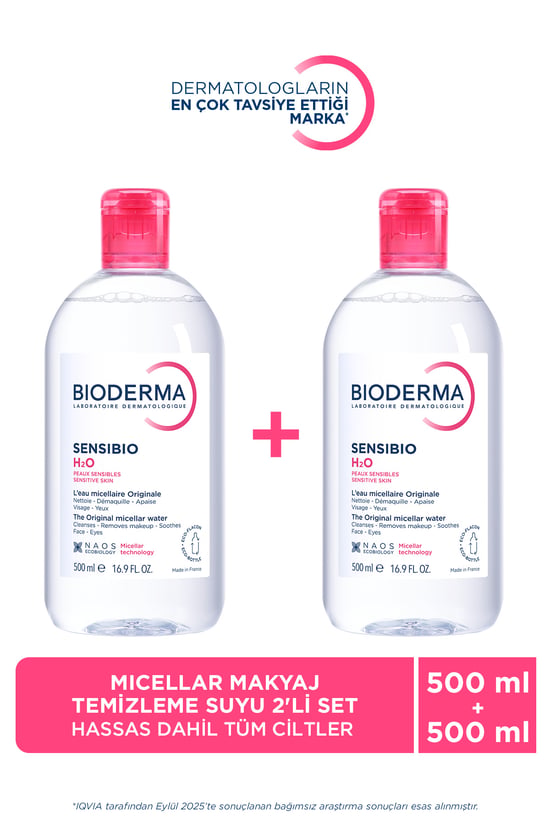 Bioderma Sensibio H2o Micellar Makyaj Temizleme Suyu 2'li Set 500ml