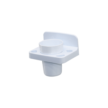 Qlux L-00646 ( Zen ) Diş Fırçalık ( D.gen: 8x12cm ) ( Bardaklı + 4-fırçalık )(beyaz Abs Plastik) ( Yapışkanlı Montaj )