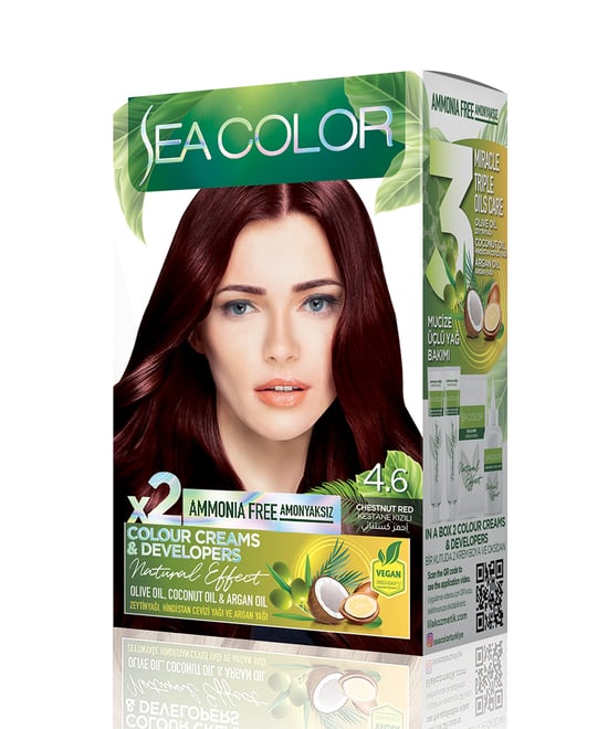 Sea Color Natural Effect Set Boya Amonyaksız 4.6 Kestane Kızılı