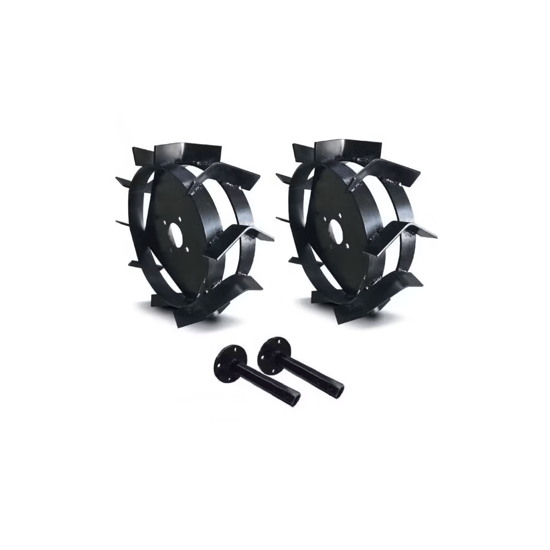 Asvera Çapa Makinesi Demir Teker ve 32 Mm Aks Takımı - 10-12 Hp Uyumlu Patinaj Önleyici Set