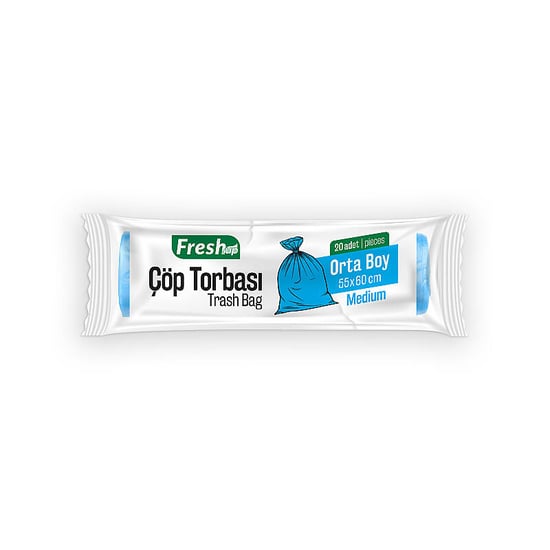 Fresh-up Çöp Torbası Orta Boy Mavi 80 G 20 Adet