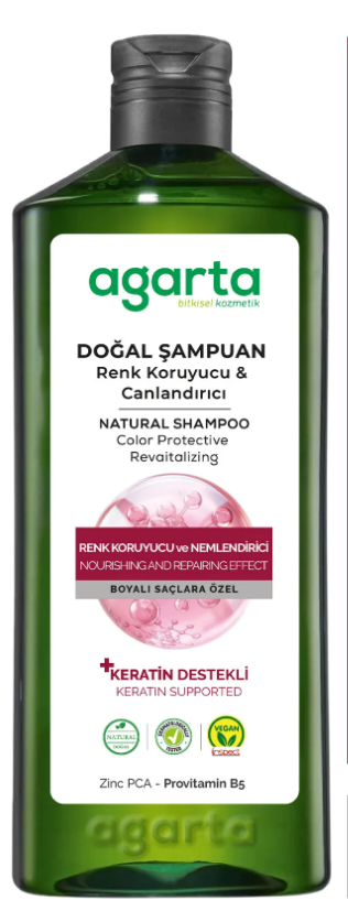 Agarta Boyalı Saçlar Için Renk Koruyucu ve Canlandırıcı Tuzsuz Şampuan 400ml