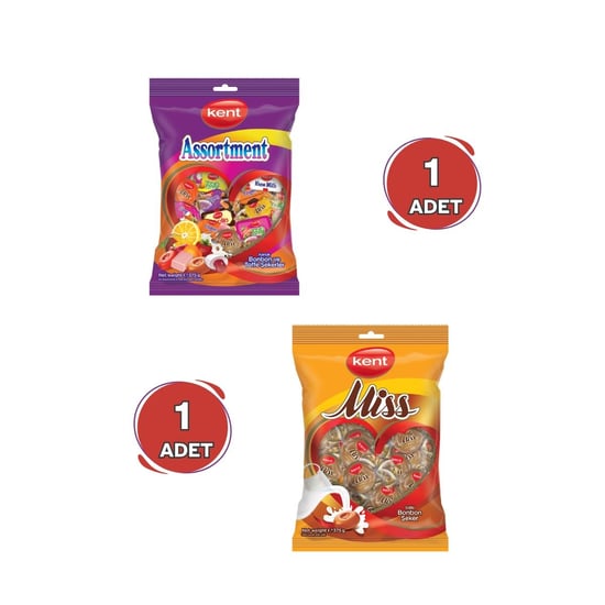 Karışık ve Misbon Sütlü Bayram Şekeri (375 Gr X 2 Adet)