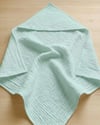 Muslin Kapüşonlu Havlu Mint