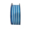 Tafta Çizgi Desen Kurdele 25 Mm Mavi 1 Metre