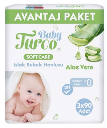 Baby Turco Islak Havlu 3x90'lı Aloevera
