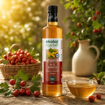 Organik Doğal Fermentasyon Alıç Sirkesi 500 Ml