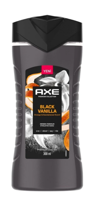 Axe Premium Collection Duş Jeli Black Vanilla 3 In 1 Vücut Saç Yüz 300 Ml