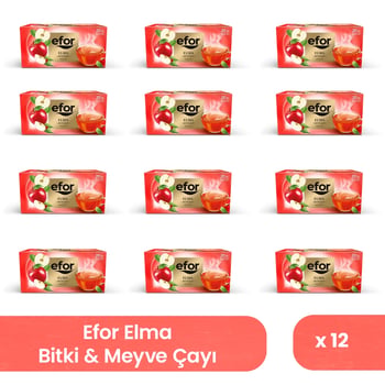 Efor Elma Bitki ve Meyve Çayı 2 Gr X 20 Süzen Poşet - 12'li Koli