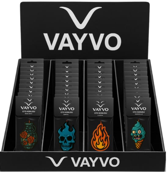 Vayvo Kağıt Oto Araç Kokusu Özel Seri 80 Adet Standlı