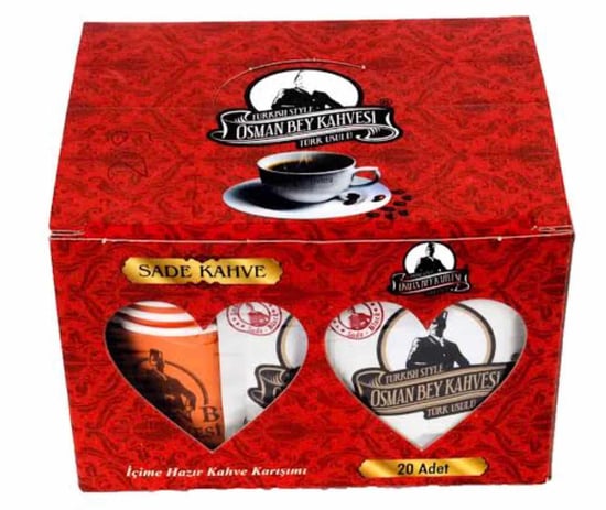 Osman Bey Kahvesi Tek İçim 20 li Bardaklı Sade