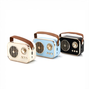Platoon Pl-4641 (wireless) Hoparlör & Speaker (ışıklı) (usb Şarjlı) (renkli Kasa & Bronz Çerçeve)(usb & Dc 5v & Tf)