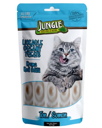 Jungle 14 Gr *5'Li Krema Kedi Ödül Maması Ton & Somon  Jngc-002