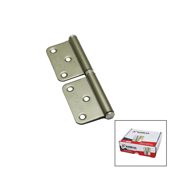 Koral ( Saten & 12cm ) Çelik Cerman Yönsüz Sabit Menteşe