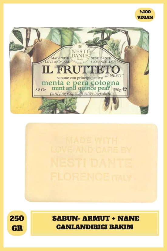 Nesti Dante Il Frutteto Mint & Quince Pear Katı Sabun 250gr | Det