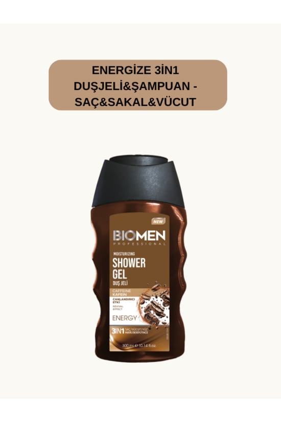 Energize 3in1 Duşjeli&şampuan - Saç&sakal&vücut 300 Ml