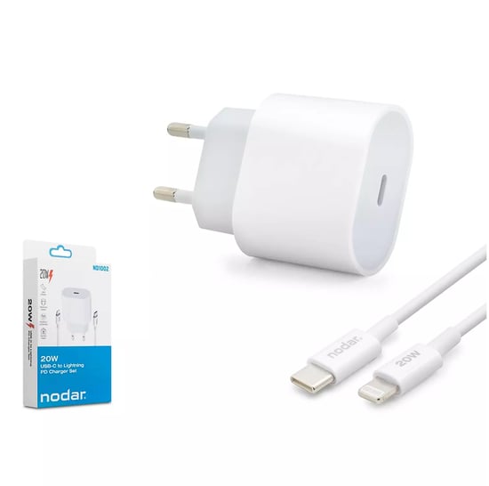 Nd-1002 Type-c To Lightning Şarj Seti 20w Beyaz