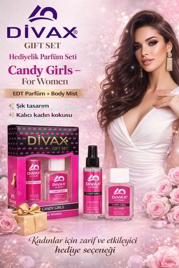Divax Kofre Set Kadın Parfümü Candy Girls 50 Ml. Edc + 100 Ml. Body Mist