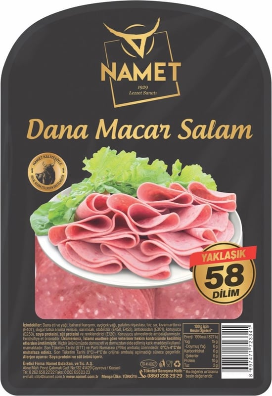 Namet Dana Dilimli Salam 300 Gr