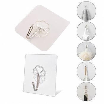 İ17-023 Askı ( 10pcs ) ( Tekli Metal Uçlu ) ( Mika Kristal Pls. Tabanlı ) ( Şeffaf Pvc Yapışkanlı Montaj )