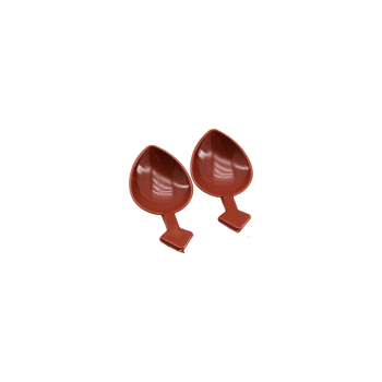 Küçükkeleş ( Kısa Saplı ) ( 10.5cm ) Oyun Kaşık ( Halk Oyunları ) ( Kahverengi Plastik )