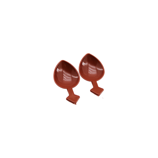 Küçükkeleş ( Kısa Saplı ) ( 10.5cm ) Oyun Kaşık ( Halk Oyunları ) ( Kahverengi Plastik )
