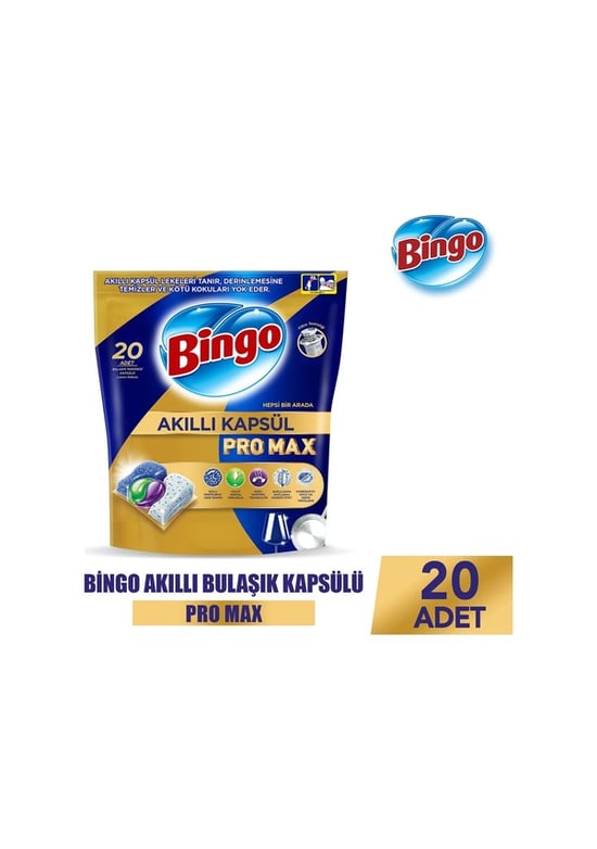 Bingo Akıllı Kapsül Pro Max Bulaşık Makinesi Tableti 20'li