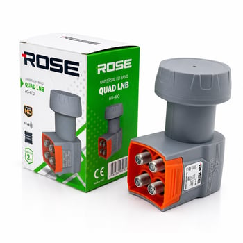 Rose Rg-400 ( 4lü ) Uydu ( Lnb ) Universal Quad ( 4k Ultra Hd ) ( 0.1db )