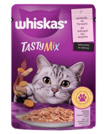 Whiskas Pouch Tasty Mix Somonlu & Havuç 85 Gr