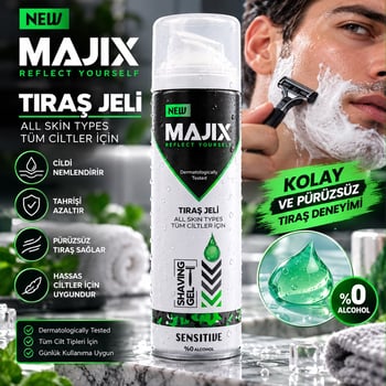 Majix Sensitive Tıraş Jeli 250 Ml